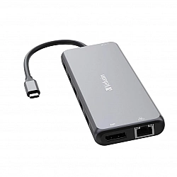 USB-C Pro Multiport-Hub CMH-13, 13 Port, Dockingstation grau, 2x HDMI, DP, RJ-45, 6x USB-A, Audio, 2x USB-C PD