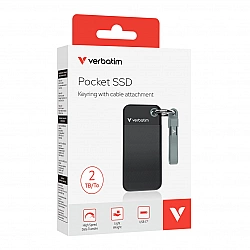 STICK S 2TB Verbatim Pocket SSD USB 3.2 black/grau retail