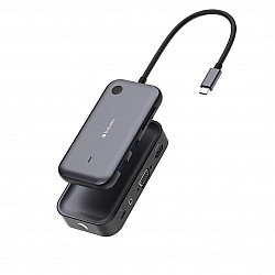 Share My Screen 1080p USB-Wireless Adapter WDA-01, Dockingstation schwarz, HDMI, VGA, USB-C, SD, microSD