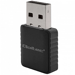 Qoltec 56988 Bezprzewodowy Ultra szybki DUAL mini WiFi adapter 2 x 2dBi Standard AC USB 3.0 1300Mbps