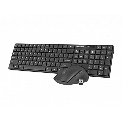 Natec Keyboard and Mouse Stringray 2in1 Bundle Keyboard and Mouse Set Wireless Batteries included US Black Wireless connection