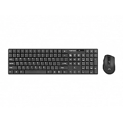 Natec Keyboard and Mouse Stringray 2in1 Bundle Keyboard and Mouse Set Wireless Batteries included US Black Wireless connection