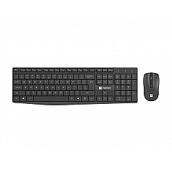 Natec Keyboard and Mouse Squid 2in1 Bundle Keyboard and Mouse Set Wireless US Black Wireless connection