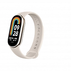 Xiaomi Smart Band 8 Fitness tracker AMOLED Touchscreen Heart rate monitor Activity monitoring Yes Waterproof Bluetooth Champagne Gold