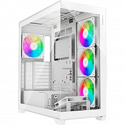 Xilence Gleam RGB Mid Tower ATX Case with Glass Panels (White)