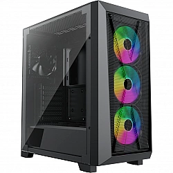 Xilence CASE Xilent x X912.aRGB aRGB Midi Tower full mesh with 3 x Fan en 1 Black - Midi/Minitower
