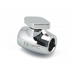 XSPC G1/4 Kugelhahn - Messing, Silber-Chrome