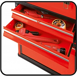 Yato YT-09107 small parts/tool box Metal Black, Red