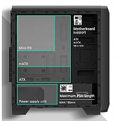 ZALMAN S2 TG ATX Mid To wer PC Case TG fan x3