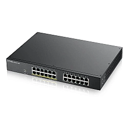 Zyxel GS1900-24EP Smart Managed Switch 24x Gigabit Ethernet (12x PoE+ max. 130 Watt), Layer 2, Rackmount