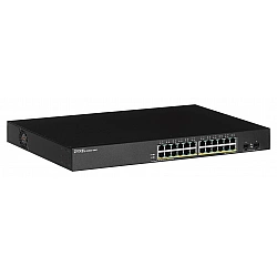 Zyxel GS1900-24HP V2 Smart Managed Switch 24x Gigabit Ethernet (24x PoE+ max. 170 Watt), 2x SFP, Layer 2, Rackmount