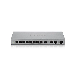 ZyXEL XGS1010-12 v2 12-Port Gigabit UnmanagedSwitch with 8-Port 1G+ 2-Port 2.5G+ - Switch - 1 Gbps