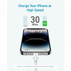 Anker Innovations 322 USB-C to Lightning Connector Cable 3ft Braided - Kabel - Digital/Daten (A81B5G11)