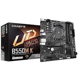Pagrindinė plokštė GIGABYTE B550M K AM4 mATX DDR4 PCIe 4.0 2xM.2 HDMI DP