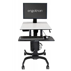 Ergotron WorkFit-C - Single HD Sit-Stand Workstation - Multimedia-Wagen - Schwarz - Grau - 12,7 kg - 76,2 cm (30 Zoll) - 75 x 75,100 x 100,200 x 100,200 x 200 - 360°