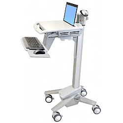 Ergotron sv40 - Wagen - Patentierte Constant Force Technologie - für Notebook / PC-Ausrüstung - leicht - verriegelbar - medizinisch - Aluminium, verzinker Stahl, hochwertiger Kunststoff - Grau, weiß, Polished Aluminum - Bildschirmgröße: bis zu 43,9 cm (bis zu 17,3)