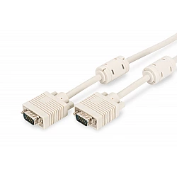 VGA-Monitor-Anschlusskabel, VGA-Stecker > VGA-Stecker (beige, 1,8 Meter, HD DSUB 15-pin Stecker)