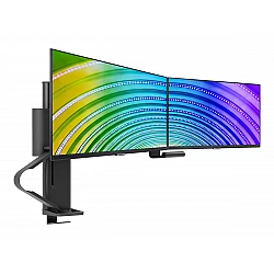 Ergotron TRACE - Befestigungskit (Griff, Basis, Hubsäule, Verlängerungsarm, Bogen, 2 Schiebegelenke, 2-teilige Tischklemme) - Konstante Krafttechnologie - für 2 LCD-Displays - mattschwarz - Bildschirmgröße: 54.6-68.6 cm (21.5"-27")