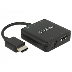 Delock Adapterkabel HDMI-A Stecker > HDMI + Audio Extractor 4K