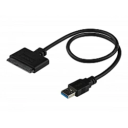 StarTech .com USB 3.0 auf 2.5 (6,4cm) SATA III Adapter Kabel mit UASP - USB 3.0 zu SATA SSD/HDD Konverter / Adapterkabel - Speicher-Controller - SATA 6Gb/s - USB 3.0 Dieses SATA-zu-USB-Kabel ist ein Adapter für externe Laufwerke, der Ihnen über den USB-A-Anschluss an einem Laptop einen schnellen und einfachen Zugriff auf ein SATA-Laufwerk ermöglicht.Aufrüsten Ihres Laptop-LaufwerksMit diesem SATA-SSD/HDD-A (USB3S2SAT3CB)