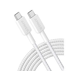 Anker Innovations Anker 322 USB-C to Cable Nylon White - Kabel - Digital/Daten (A81F7G21)