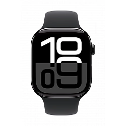 Watch Series 10 GPS, koperta 46 mm z aluminium w kolorze onyksu z paskiem sportowym w kolorze czarnym - rozmiar M/L