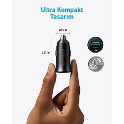 Anker Innovations Anker Car Charger (30W, 2 Ports), Schwarz