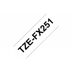 Brother TZe-FX251 Flexible ID Laminated Tape Black on White TZe 8 m 2.4 cm