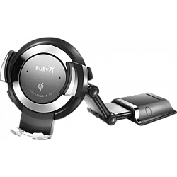 Bury PowerKit Qi - Handy/Smartphone - Aktive Halterung - Universal - Schwarz - Silber