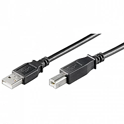 Wentronic Goobay USB 2.0 Hi-Speed Kabel, Schwarz, 3 m - geeignet für Geräte mit USB Anschluss (68901)
