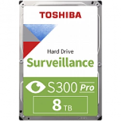 Toshiba S300 Pro Surveillance internal hard drive 8 TB 7200 RPM 512 MB 3.5 Serial ATA III