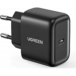 UGREEN USB-C 25W PD Wall Charger Ladegerät Schwarz Schnelllade-Protokolle, intelligenter Chip zum Schutz vor Kurzschluss, Ladeleistung: max. 25 W