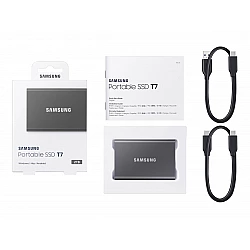 Išorinis SSD diskas Samsung Portable T7 2TB USB 3.2 Gen2 Titan Gray