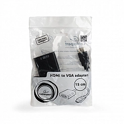 Gembird A-HDMI-VGA-04 video cable adapter 0.15 m VGA (D-Sub) HDMI Type A (Standard) Black