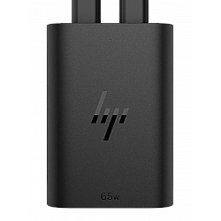 Zasilacz sieciowy HP 65W GaN Laptop Charger 2xUSB-C czarny 600Q7AA