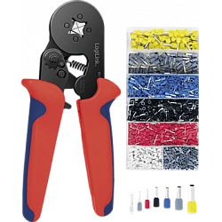 Wire end ferrule crimping pliers self-adjusting, 1200 ferrules