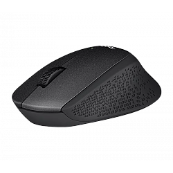 LOGITECH M330 SILENT PLUS Mouse 3 buttons wireless 2.4 GHz USB wireless receiver black