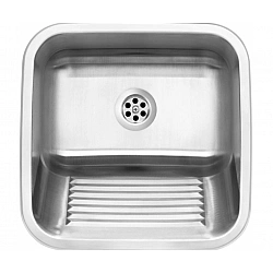 Zlewozmywak gospodarczy 1-komorowy - wpuszczany lub mocowany do ściany