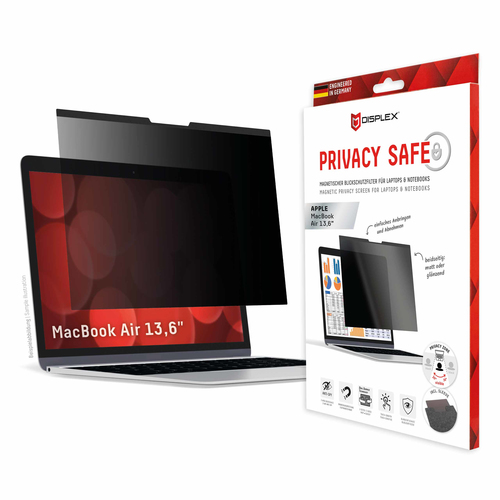 ITwork.lt: DISPLEX Privacy Safe Blickschutzfilter für MacBook Air 13,6, Anti-Reflex, Bluelight-...