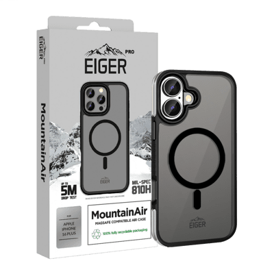 ITwork.lt: Eiger Pro MountainAir Case iPhone 16 Plus schwarz (EGCA00656)