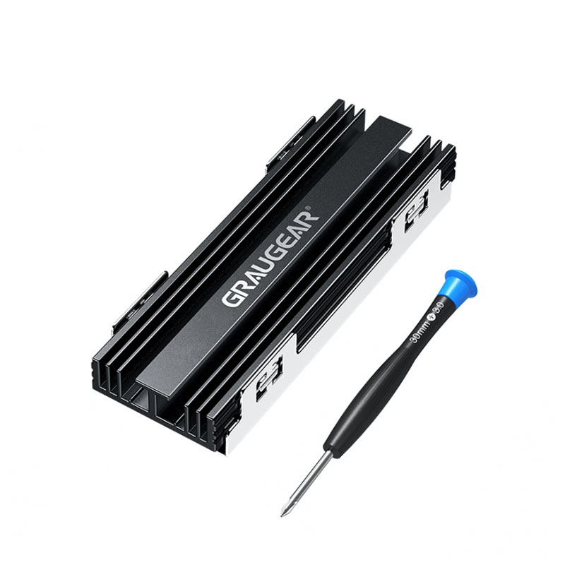 ITwork.lt: Graugear M.2 NVMe SSD Kühler für PlayStation 5 Speichererweiterung, 2x Wärmeleitpa...
