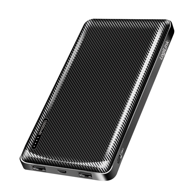 ITwork.lt: Logilink Power bank, Li-Po, 2x USB-A, USB-C | PA0316 | 10000 mAh | Black