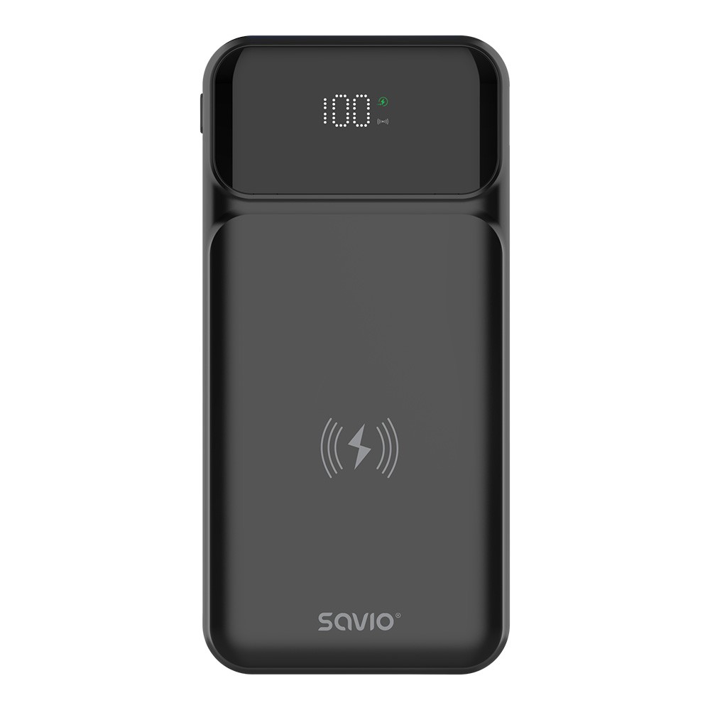ITwork.lt: Savio BA-09 power bank Lithium Polymer (LiPo) 37 mAh Wireless charging Black